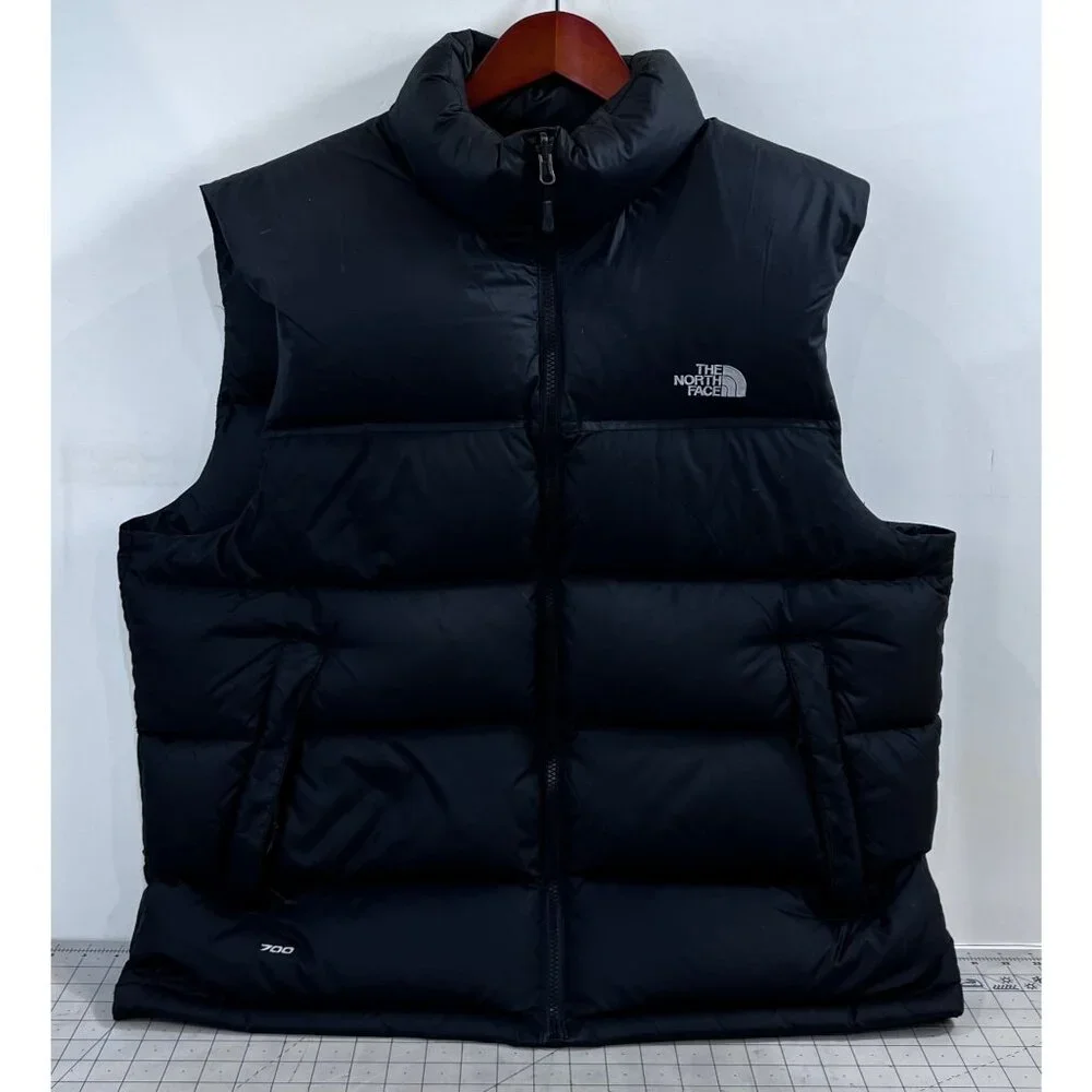 The North Face Black 700 Down Insulated Puffer Vest XL Nuptse - Picture 2 of 13